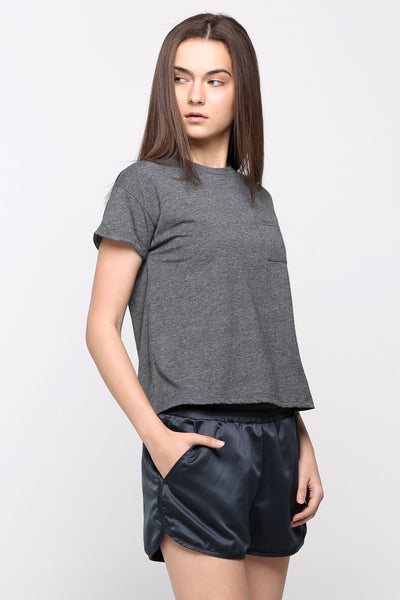 Boxy Tee With Pocket