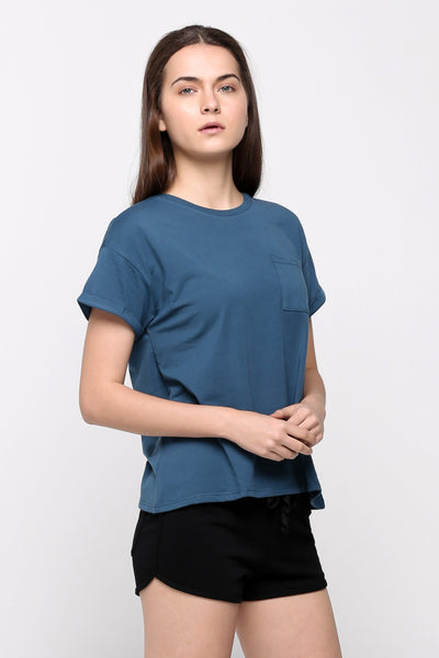 Boxy Tee With Pocket