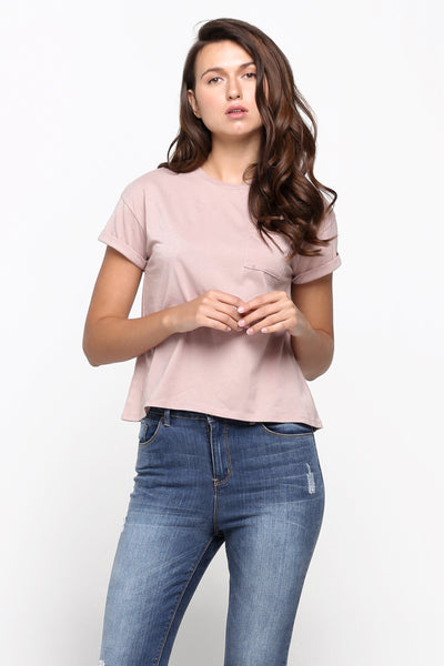 Boxy Tee With Pocket