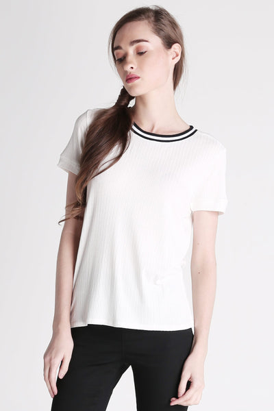 Relaxed Fit Ringer Tee in Rayon