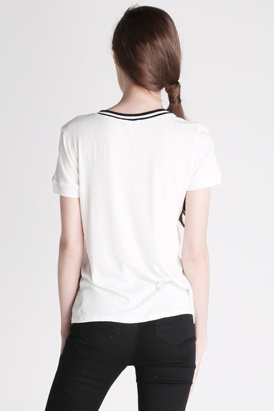 Relaxed Fit Ringer Tee in Rayon