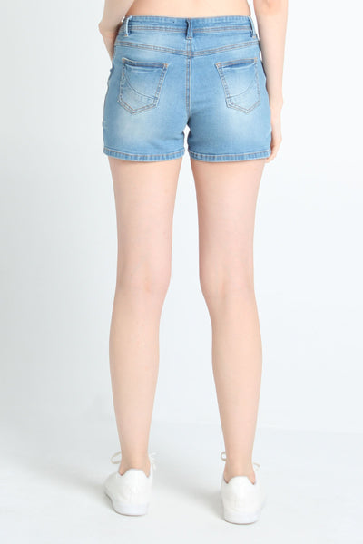 Denim Shorts In Light Wash