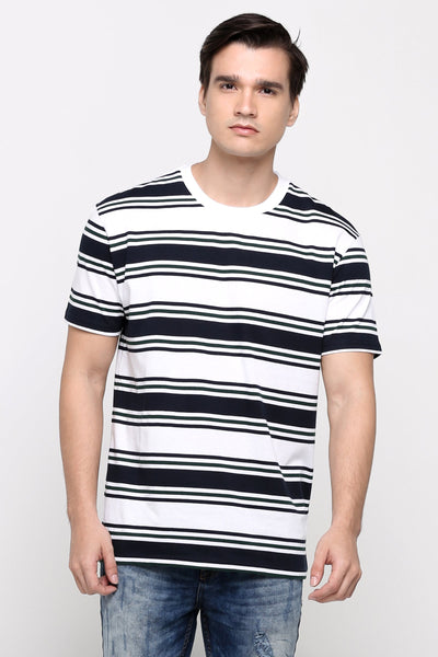 Relaxed Fit Tee With Color Blocking