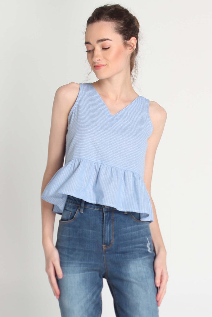 Sleeveless Oxford Shirt