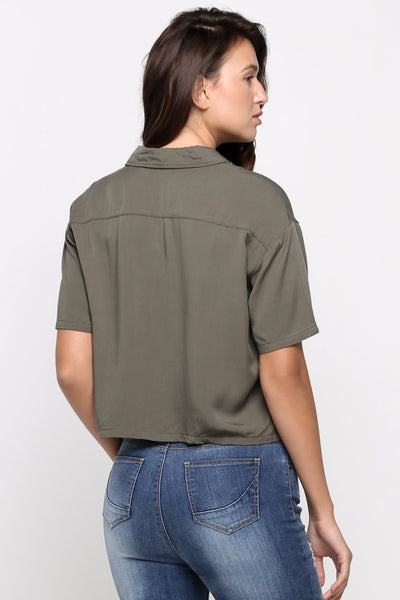 Boxy Fit Button-Down Shirt