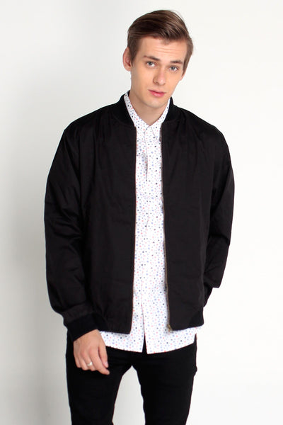 Bomber Jacket With Cut & Sew Panel