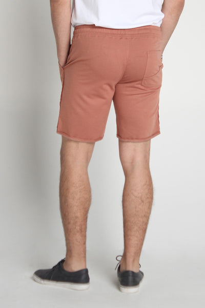 Regular Fit Knit Shorts With Raw Edge Effect