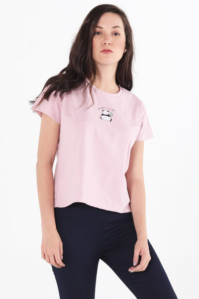 Boxy Tee With Embroidery