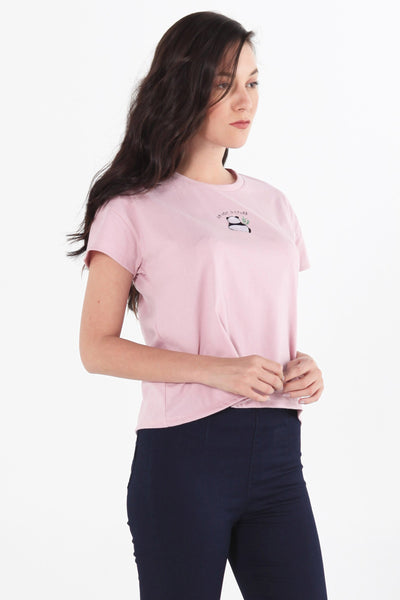 Boxy Tee With Embroidery