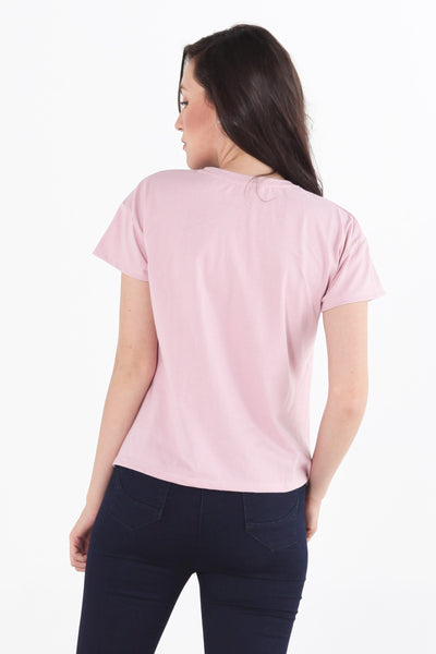 Boxy Tee With Embroidery