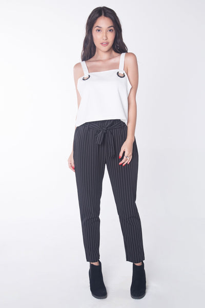 Boxy Fit Woven Top With Big Eyelet