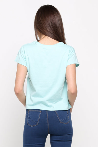 Boxy Tee With Embroidery