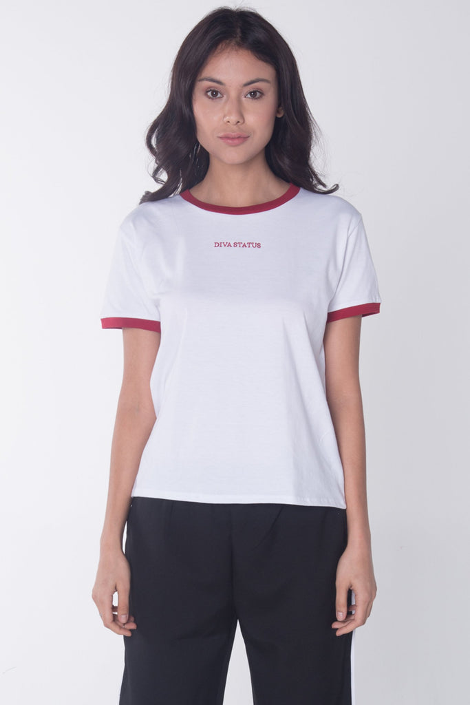 Semi Fit Tee With Embroidery