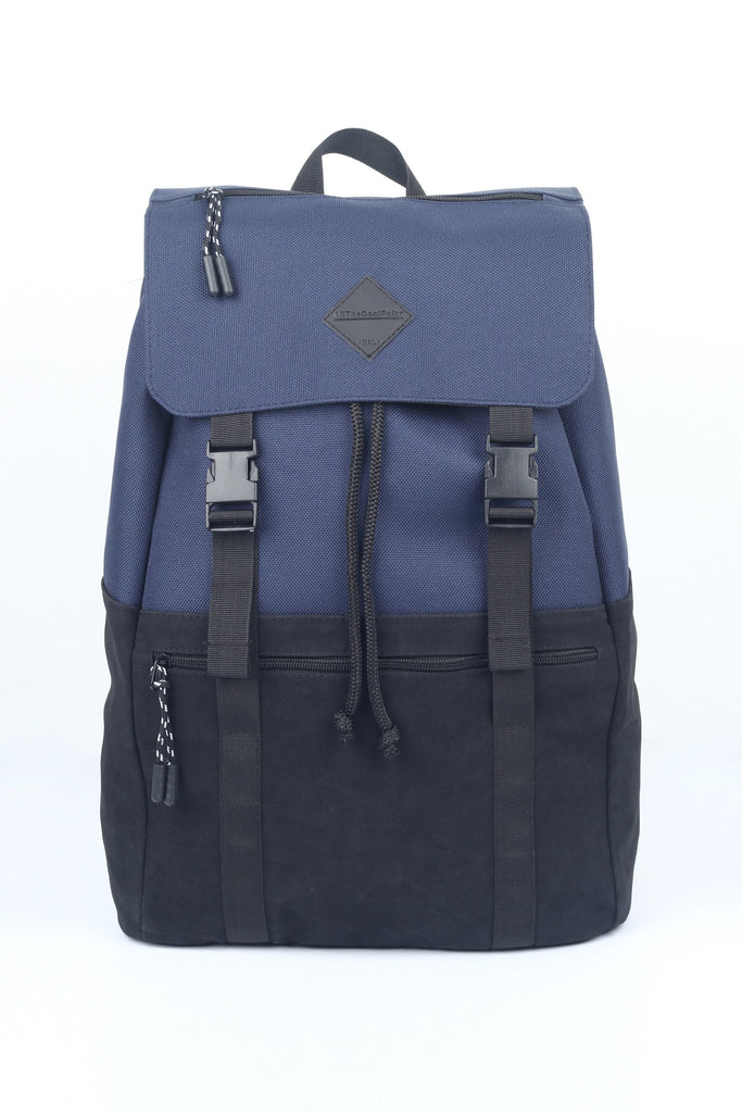 Synthetic Leather Backpack With Multiple Pockets