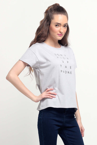 Boxy Fit Tee With Graphic Print
