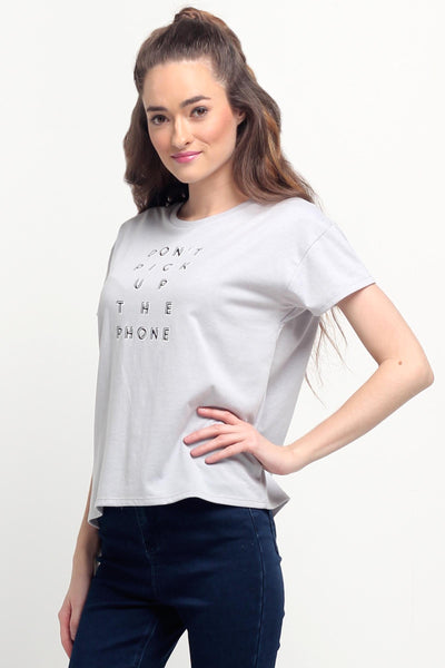 Boxy Fit Tee With Graphic Print