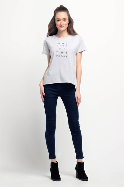 Boxy Fit Tee With Graphic Print