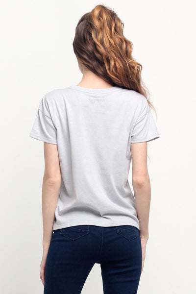 Boxy Fit Tee With Graphic Print