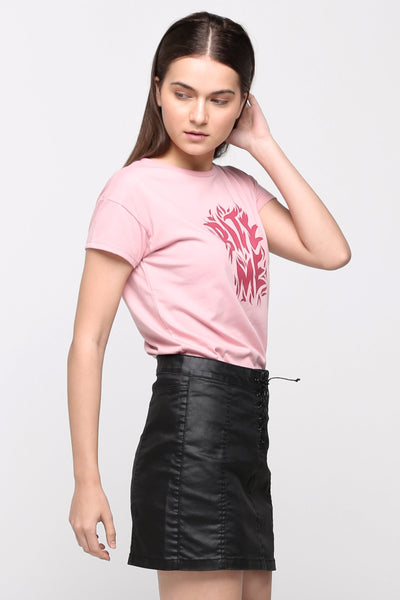 Boxy Tee With Graphic Print