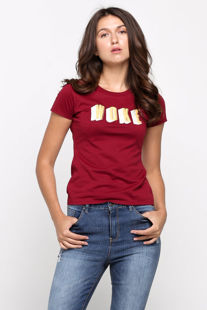 Semi Fit Tee With Graphic Print