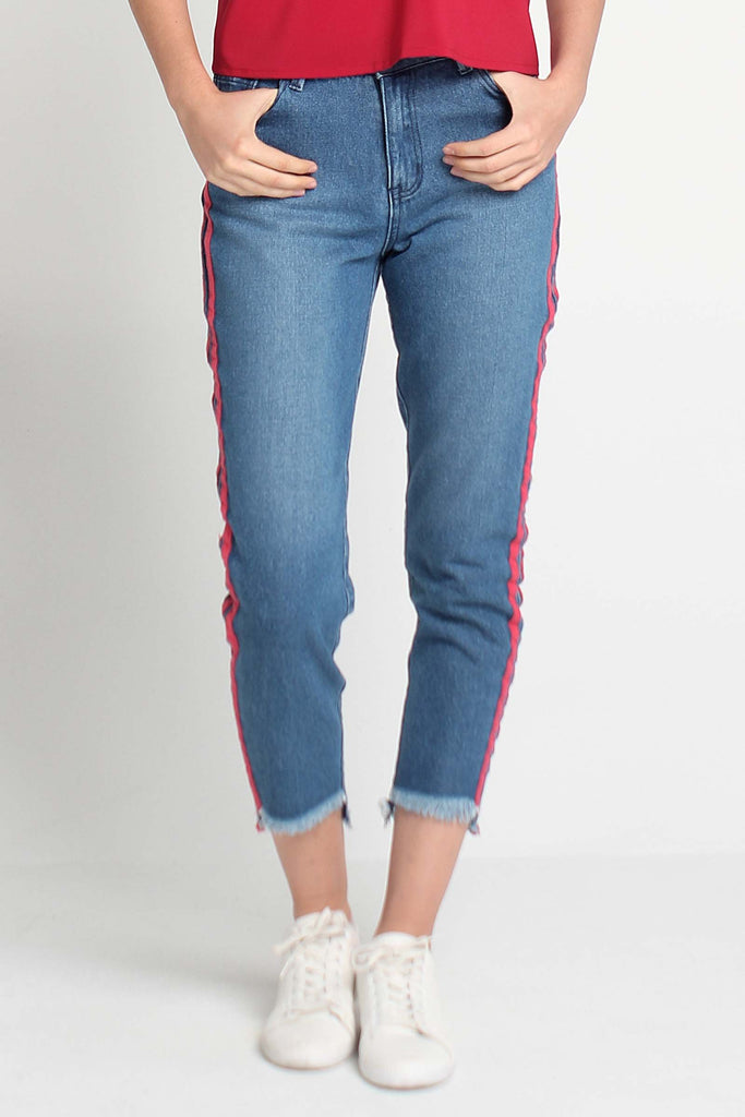 Racer Stripes Vintage Slim Jeans