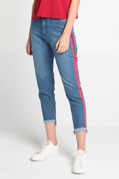 Racer Stripes Vintage Slim Jeans