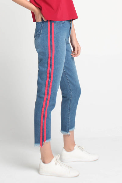Racer Stripes Vintage Slim Jeans