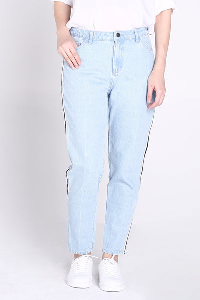 Vintage Slim Jeans With Side Stripe