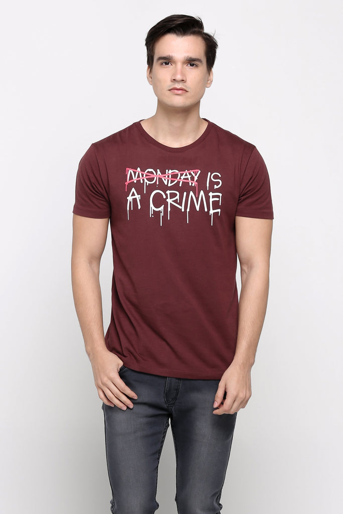 Semi Fit Tee With Graphic Print