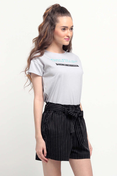 Boxy Fit Tee With Graphic Print
