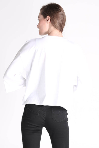 Boxy Tee With Embroidery