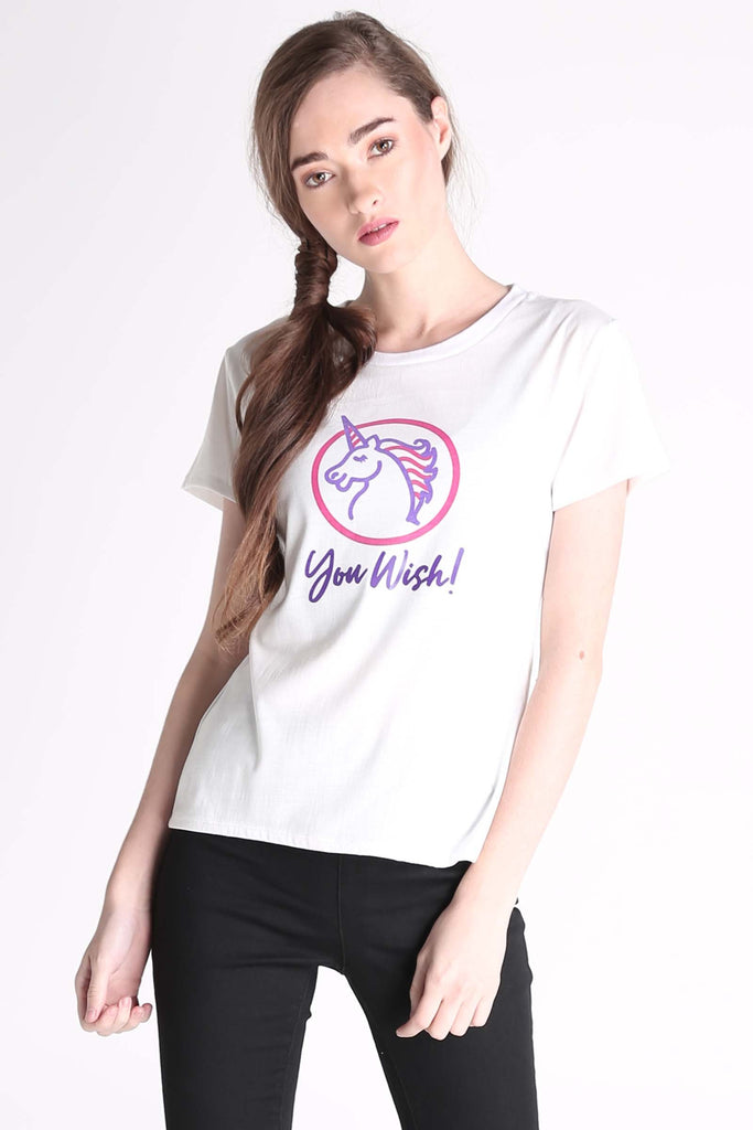 Semi Fit Tee With Graphic Print