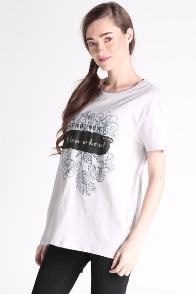 Boxy Tee With Graphic Print