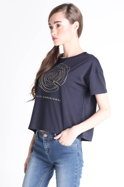 Boxy Tee With Graphic Print