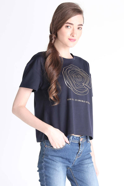 Boxy Tee With Graphic Print