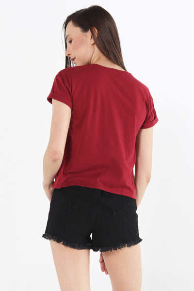Boxy Tee With Pocket