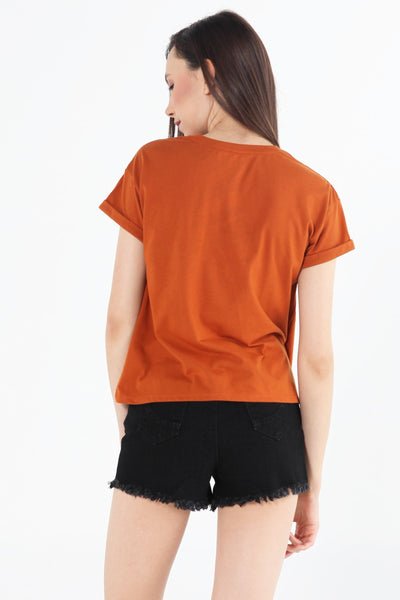 Boxy Tee With Pocket
