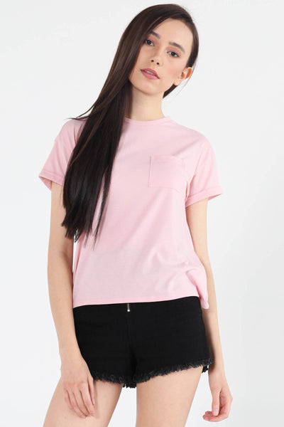 Boxy Tee With Pocket