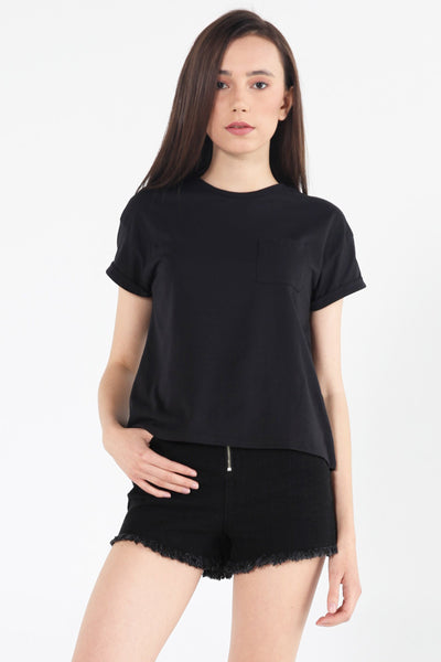 Boxy Tee With Pocket