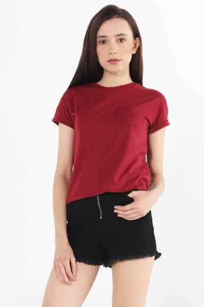 Boxy Tee With Pocket