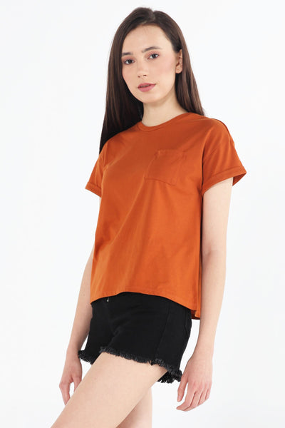 Boxy Tee With Pocket