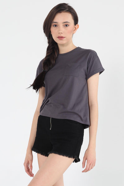 Boxy Tee With Pocket