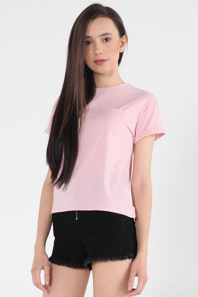 Boxy Tee With Pocket