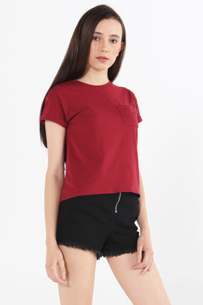 Boxy Tee With Pocket