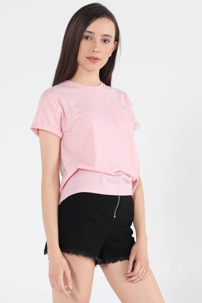 Boxy Tee With Pocket