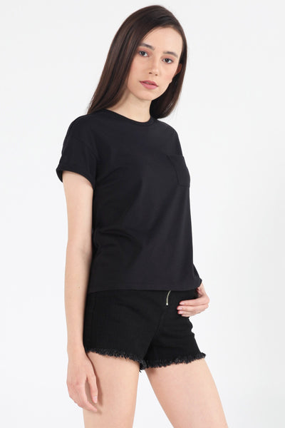 Boxy Tee With Pocket