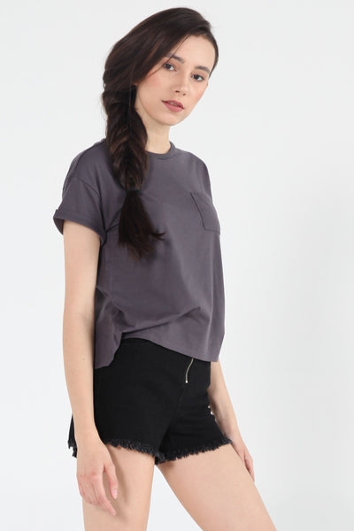 Boxy Tee With Pocket