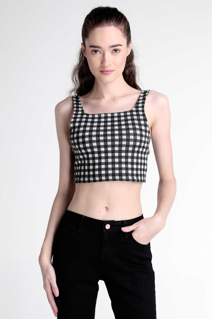 Semi Fit Tank Top With Back Knot Detail