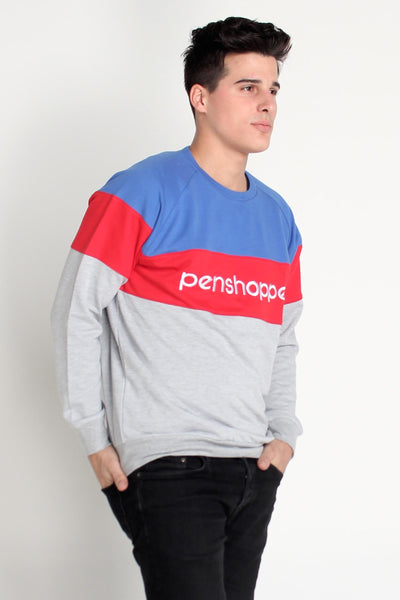 Penshoppe Old School - Relaxed Fit Pullover With Color Blocking