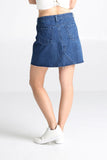 Re-Tooled A-line Denim Skirt